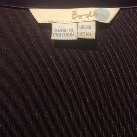 🥳B-DAY SALE❤️BODEN Plum Faux Wrap Ruched Long Sleeve Dress Size 16L - Picture 3 of 8